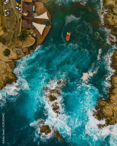 Aerial of Cala Ratjada in Mallorca, Spain