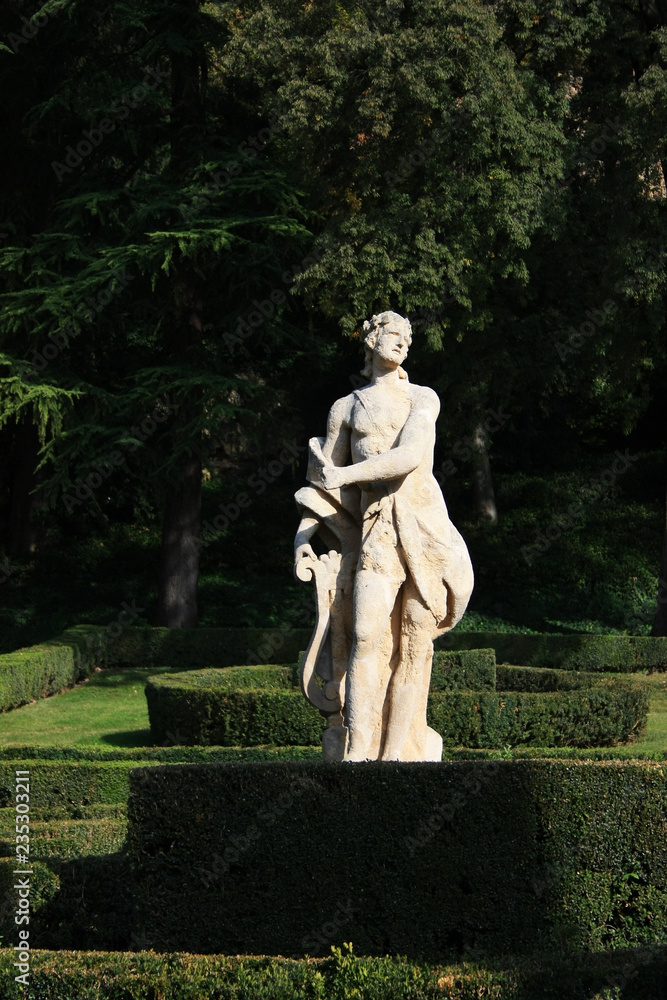 Ancient roman statue in the garden Ancient roman statue in the garden