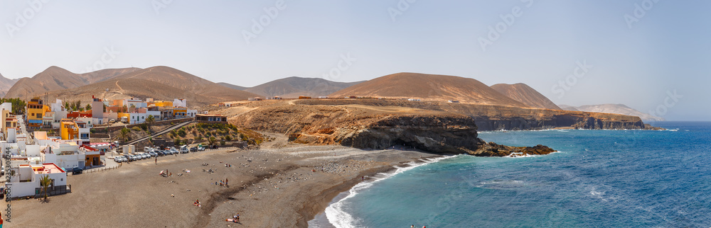 Panoramic View of Ajuy Village in Fuerteventura, Canary Islands