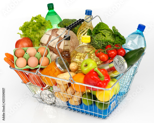 GROCERIES IN SHOPPING BASKET