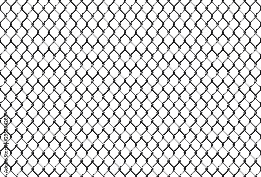 Fototapeta premium Rabitz chain link fence seamless pattern