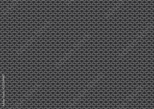 Seamless vector pattern of european '6 in 1' chain mail over dark background photo
