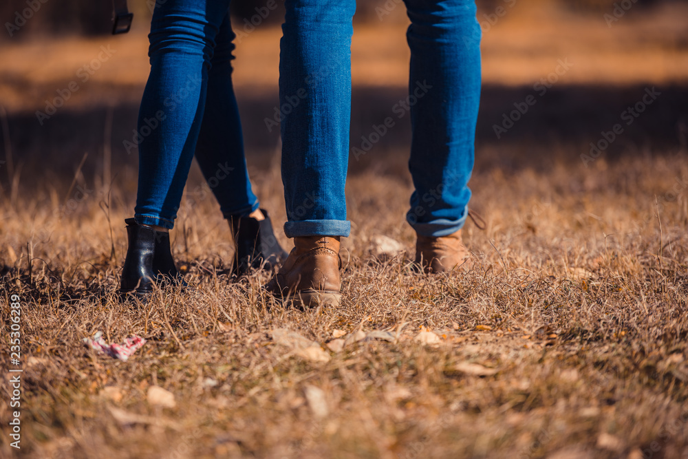 Couple standing in the park