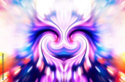 Vászonkép woman divine energy double spiral abstract symbol