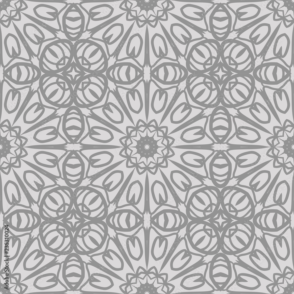 vector seamless pattern with abstract floral and leave style. Repeating sample figure and line. paper for scrapbook.