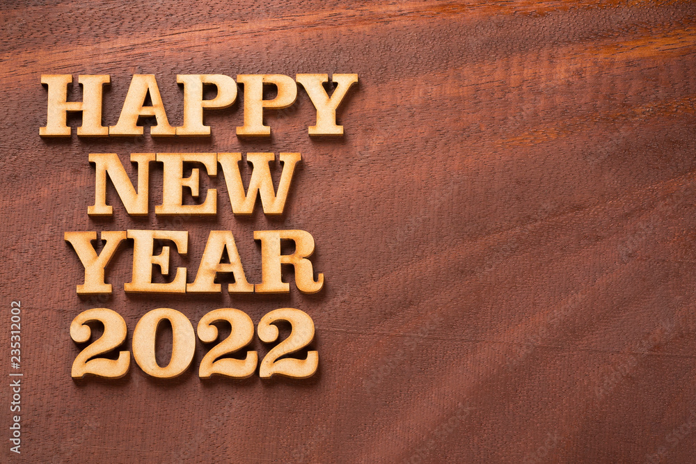 Naklejka premium Happy new year 2022 - Text space
