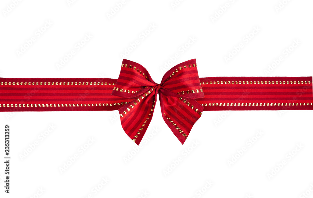 red bow isolated 