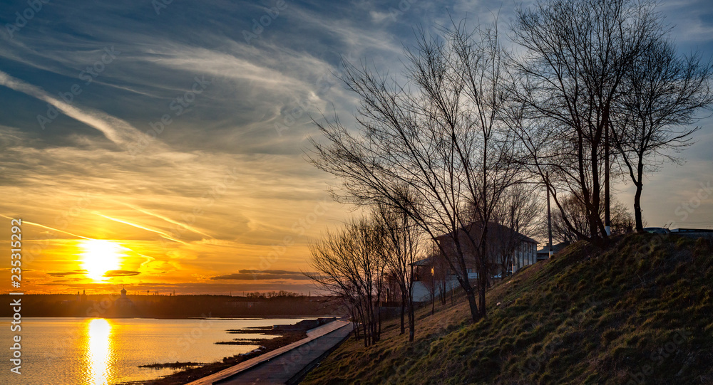 Fototapeta premium autumn sunset