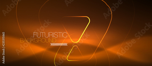 Color shiny neon lights background with abstract lines