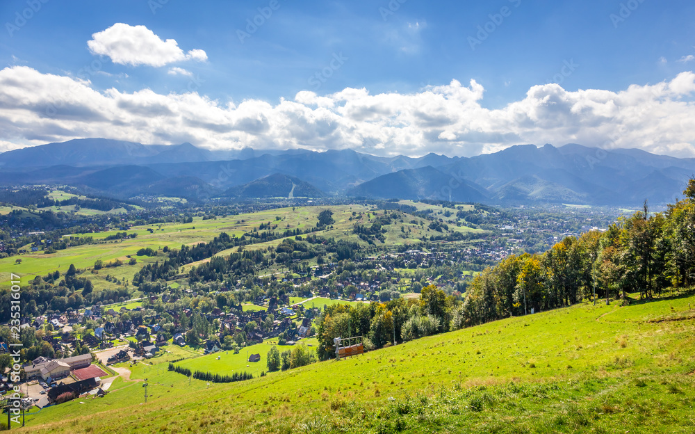 Obraz premium Tatry Mountains and Zakopane city surroundings