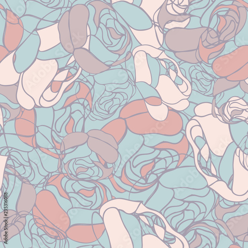 Vector Abstract Rose Texture Seamless Pattern