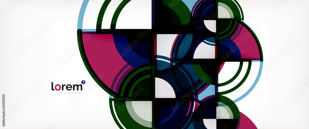 Obraz premium Vector abstract colorful circles background