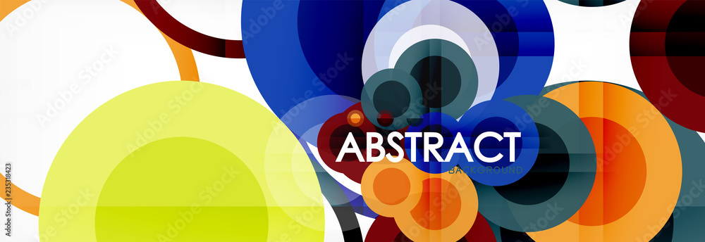 Overlapping circles design background Overlapping circles design background