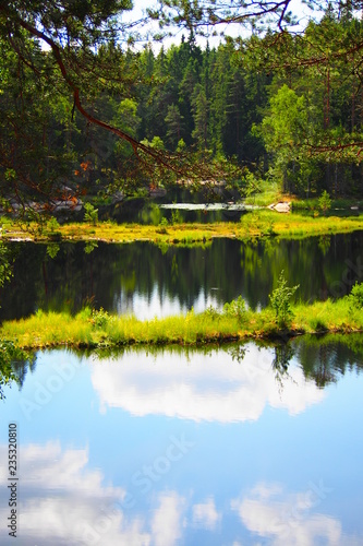 Finland South Natural Reserve nature lake gree trees view