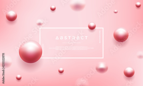 Fototapeta Naklejka Na Ścianę i Meble -  Abstract pink background with beautiful pearls. Can be used for your cosmetic promotion posters