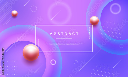 Minimal abstract geometric blue, pink, purple background. Trendy gradient shape vector background.