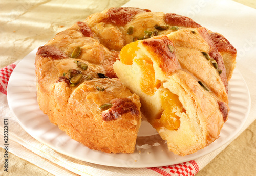 FRENCH APRICOT AND PISTACHIO CROUSTADE photo