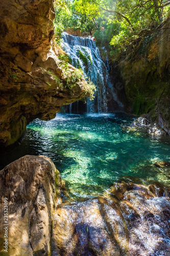 Waterfall of Akchour  Talassemtane National Park  Morocco