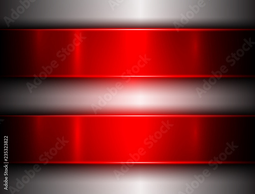 Metallic background, elegant silver red