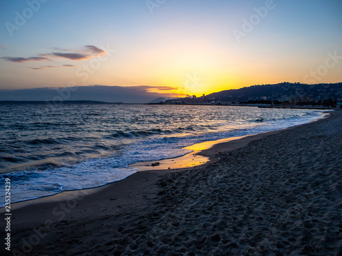 Wallpaper Mural French Riviera beach at sunset in winter Torontodigital.ca