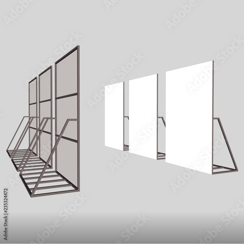 Blank Banner Stand . Trade Show Booth outdoor