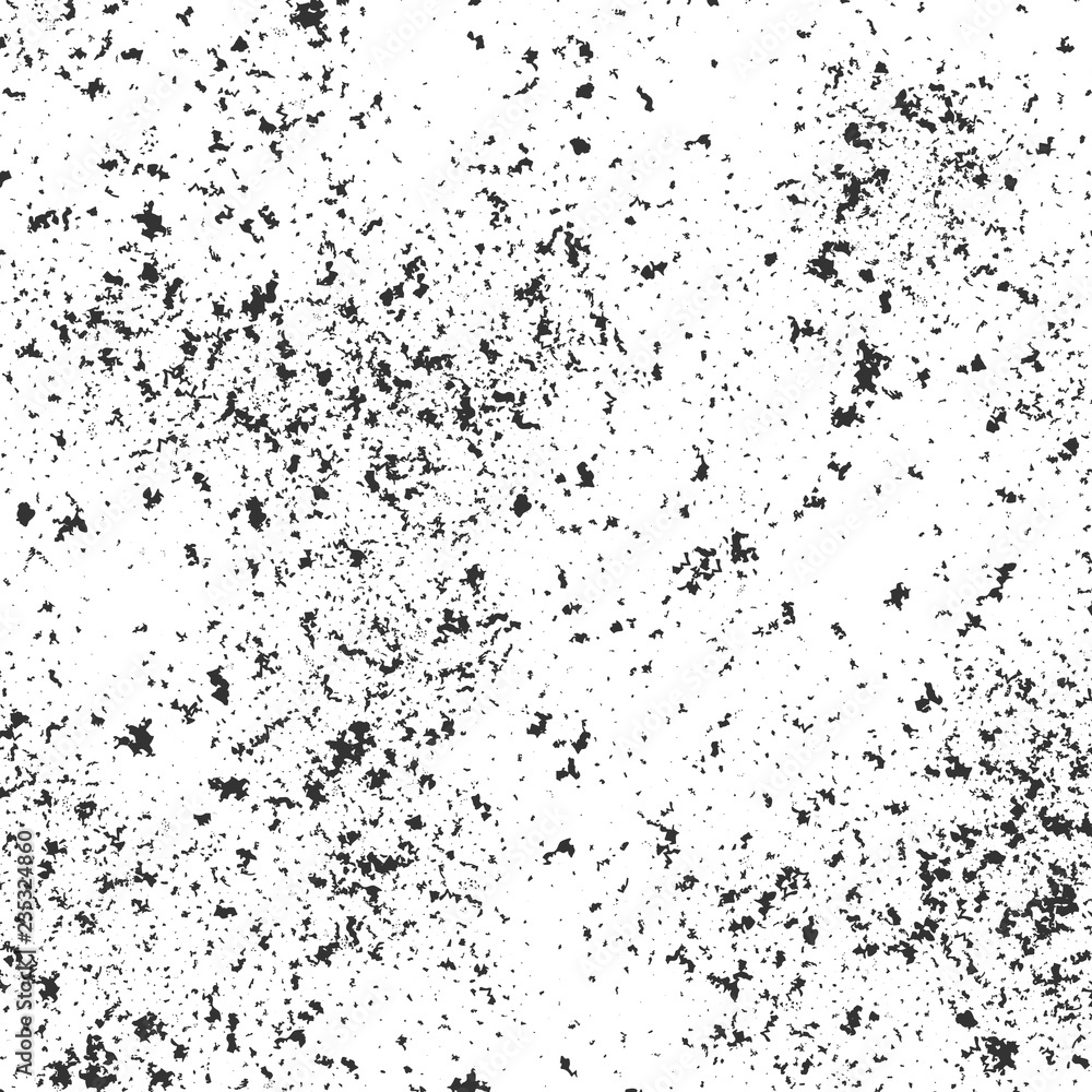 Abstract grunge texture. Monochromatic grainy illustration for imitation of various textured surfaces like stone, metal, concrete, etc., or any others grunge irregular structures