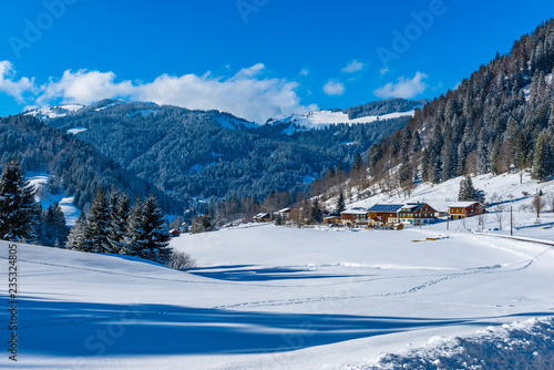 Winterlansdschaft Unterjoch Hindelang Allgäuer Alpen Deutschland