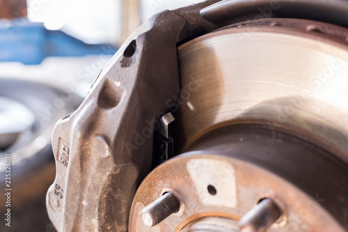The noise brake indicator;The brake pads are scraped off when the brake pads are low, causing a loud noise and know that it is time to maintenance the brakes of car.