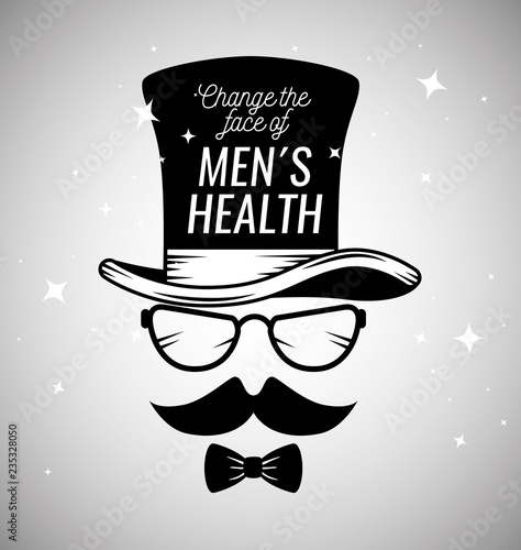 male with hat and mustaches style with glasses