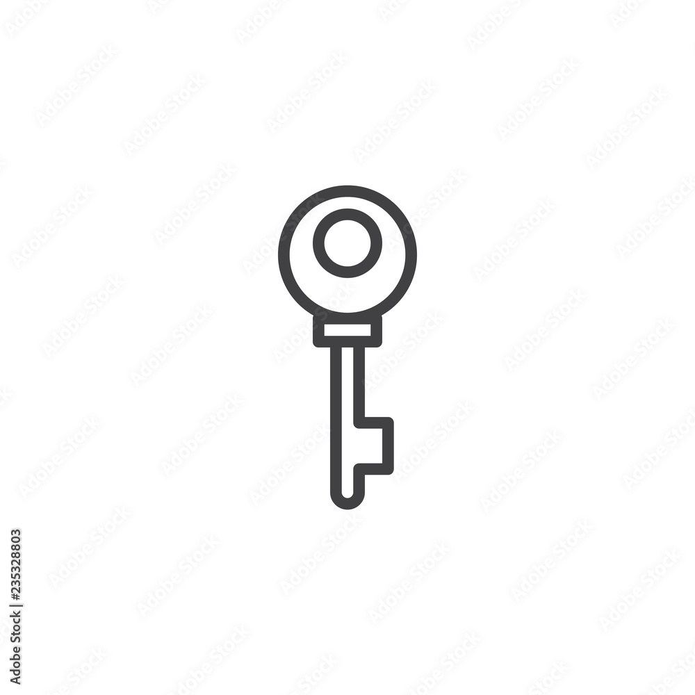 Antique key outline icon. linear style sign for mobile concept and web design. Retro Key simple line vector icon. Symbol, logo illustration. Pixel perfect vector graphics Antique key outline icon. linear style sign for mobile concept and web design. Retro Key simple line vector icon. Symbol, logo illustration. Pixel perfect vector graphics