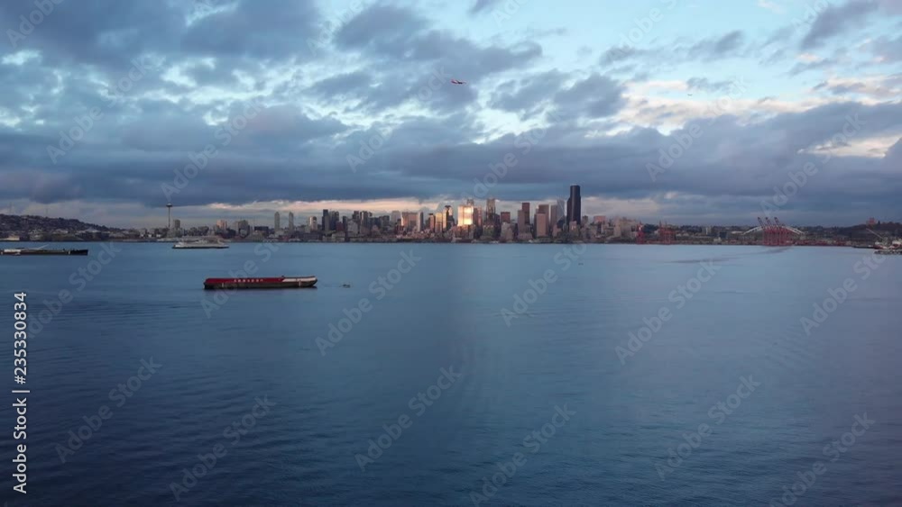 Cargo Vessel in Puget Sound Cargo Vessel in Puget Sound