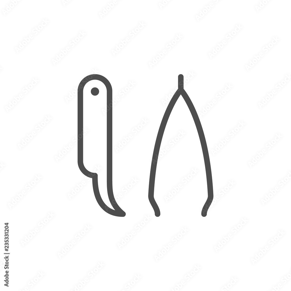 Tweezers line icon