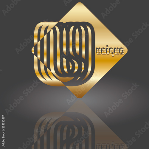Goldquadrat unique