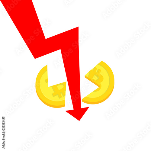 Bitcoin drop concept