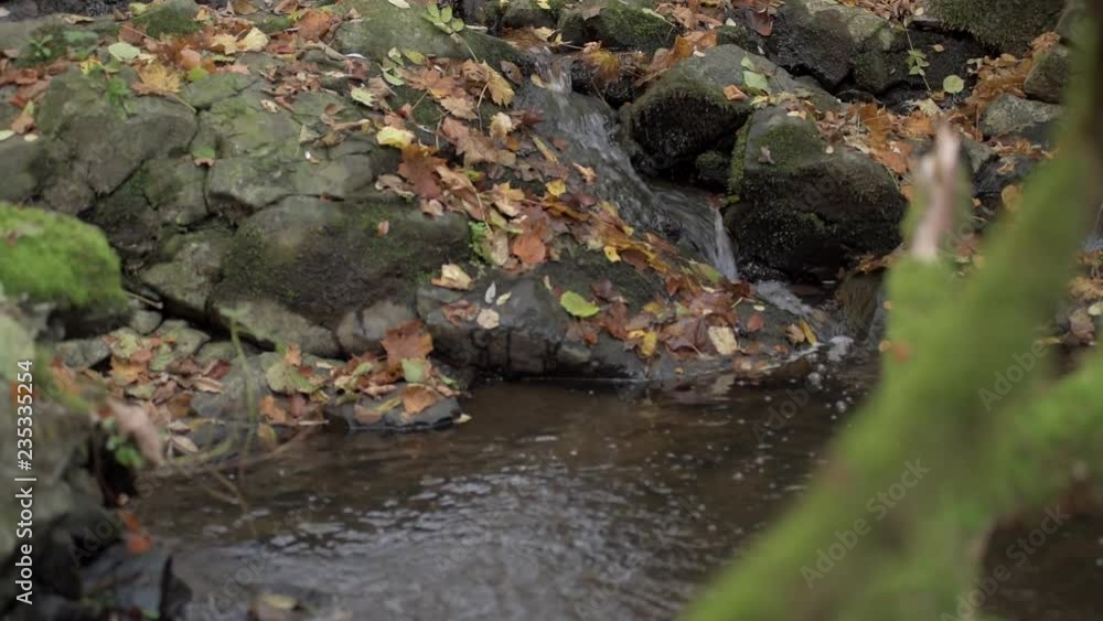 waterfall and rocks in autumn waterfall and rocks in autumn