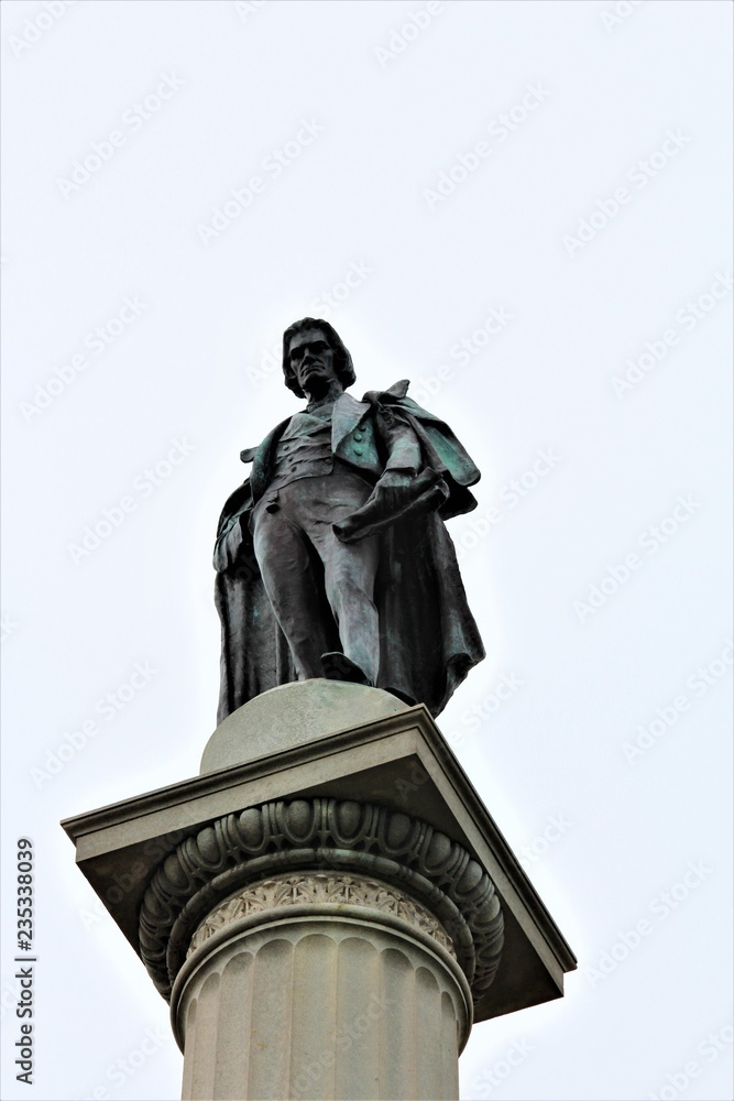Fototapeta premium The Calhoun Monument in Charleston is socially controversial 