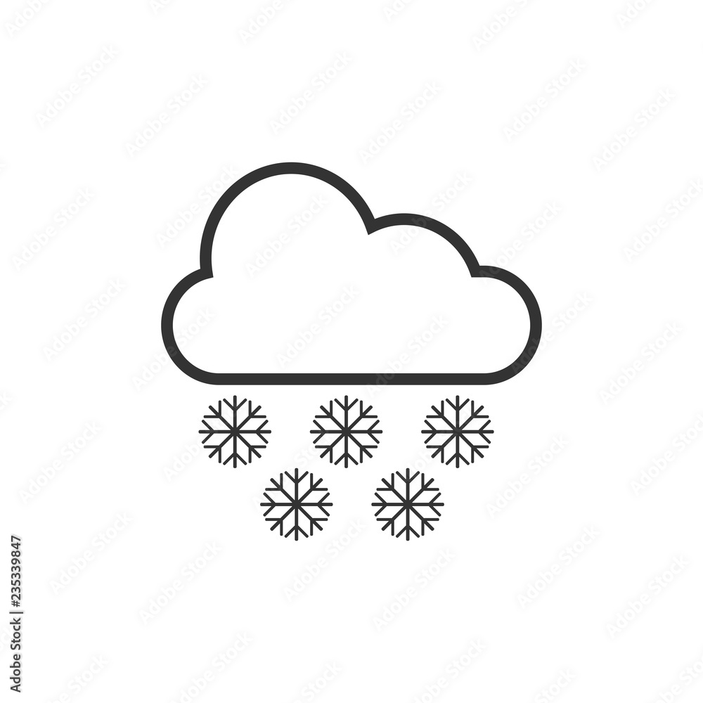 Weather snow icon. Vector illustration, flat design. Weather snow icon. Vector illustration, flat design.