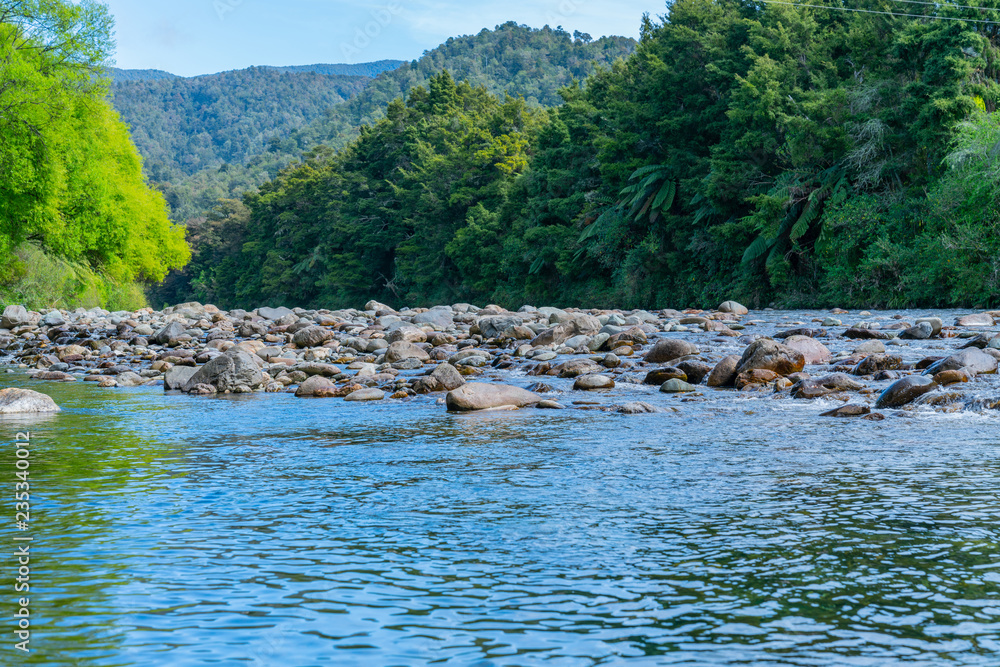 Scenic Anatoki River and bush surrounds. Scenic Anatoki River and bush surrounds.