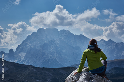 montañas Dolomitas de turismo por Italia, las tres cimas de lavadero, fotos paisaje de montaña