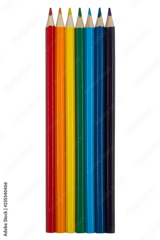 Color pencils isolated on white background Color pencils isolated on white background