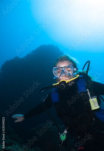 Woman Scuba Diver.