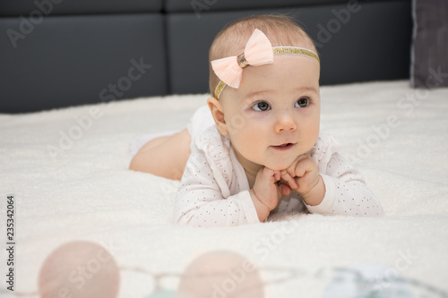 portrait of a little naughty cute babe