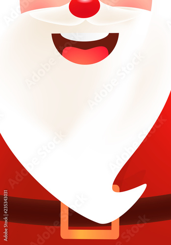 Santa Claus holding a blank sign close up