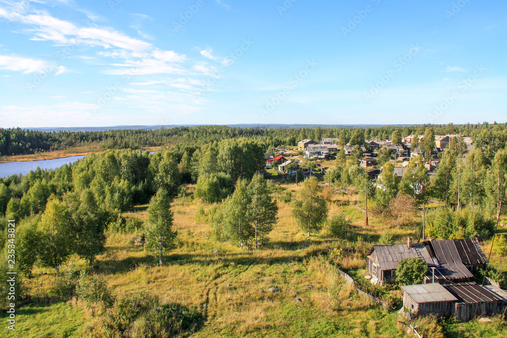 The village is surrounded by forests of Karelia