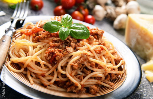Foto Tasty homemade spaghetti bolognese