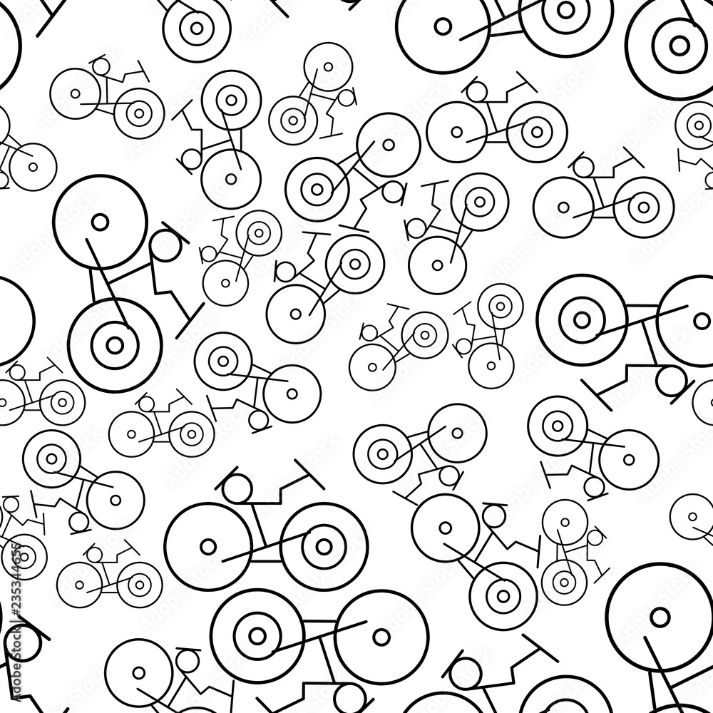 Seamless abstract conceptual hand drawn outline of bicycle. Shape, cover, wallpaper & illustration. Seamless abstract conceptual hand drawn outline of bicycle. Shape, cover, wallpaper & illustration.
