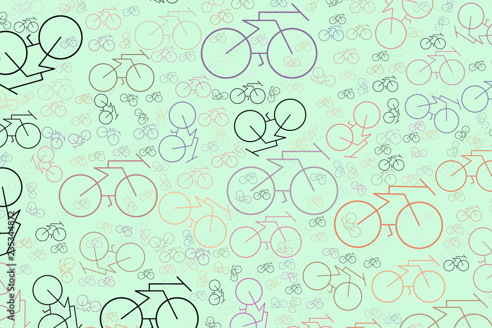 Abstract conceptual hand drawn outline of bicycle. Drawing, cover, decoration & details. Abstract conceptual hand drawn outline of bicycle. Drawing, cover, decoration & details.