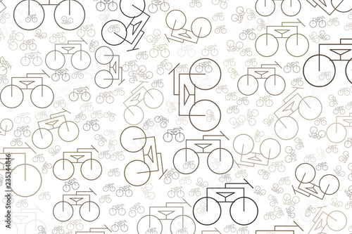 Conceptual background outline of bicycle for design catalog or texture. Decoration, shape, wallpaper & web.