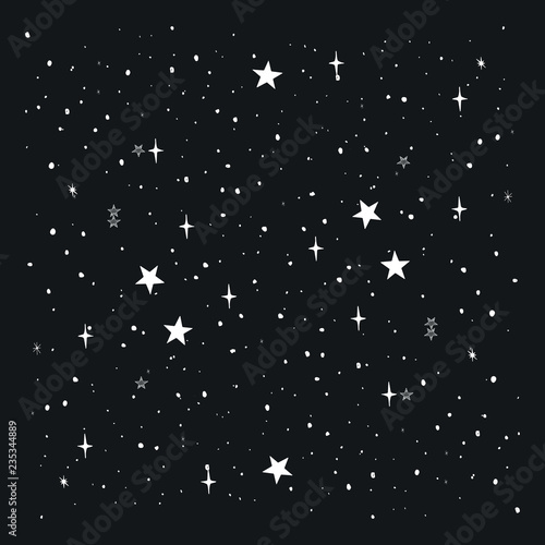Star pattern. Sky vector illustration.