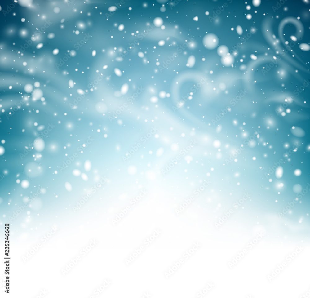 Abstract shiny winter poster with snow, wind and blizzard. Abstract shiny winter poster with snow, wind and blizzard.